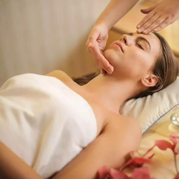 ontspannende hoofdhuis massage